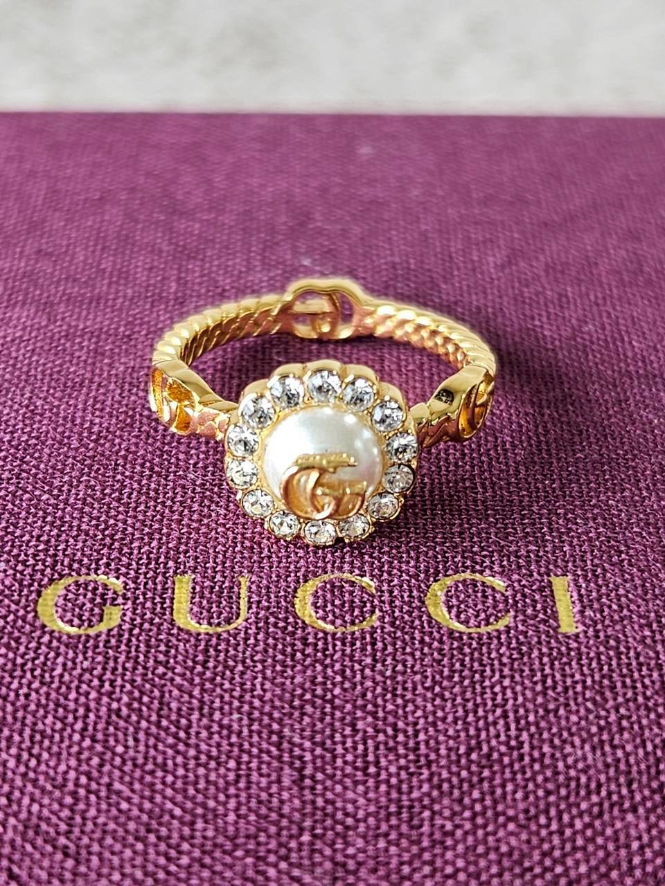 Gucci marmont double g flower ring