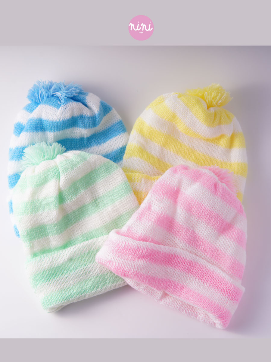 ขายส่ง หมวกไหมพรมเด็กแรกเกิด รุ่นหมวกม้าลายใหญ่ (ราคาต่อโหล) nongnini1988