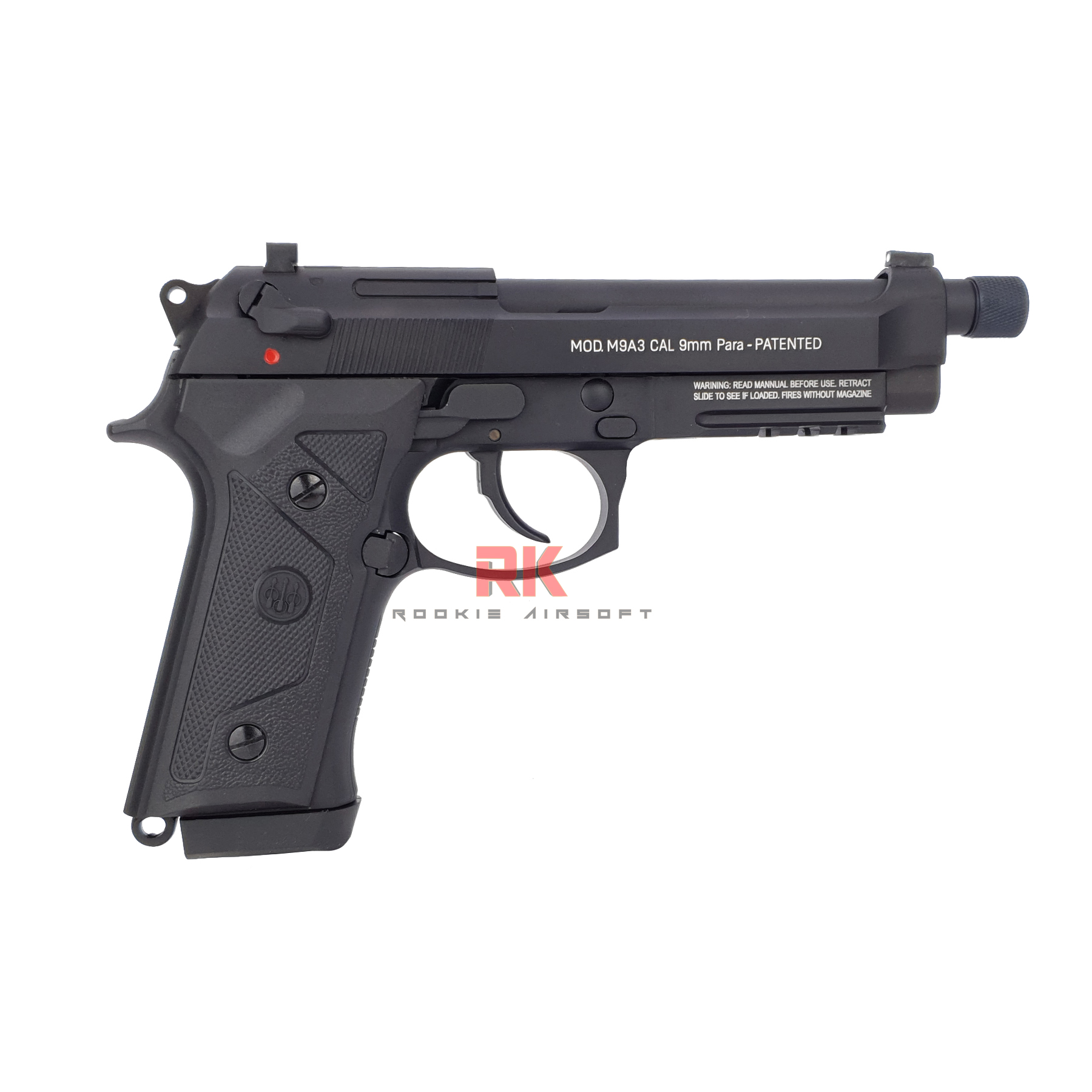 SRC Beretta M9A3 + Silencer GBB (Black)