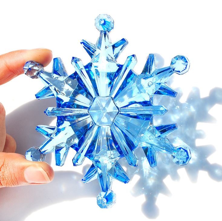 ขายส่ง(แพ็คคละสี 5ชิ้น) จี้ห้อย ice color ลายเกล็ดหิมะคริสต์มาส ขนาดบิ๊กจัมโบ้ 99*15mm