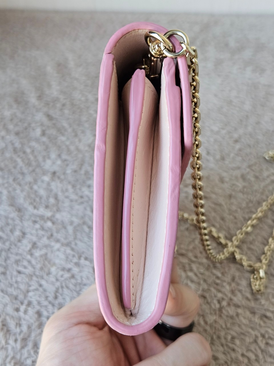 MCM Tracy Crossbody Wallet Pink