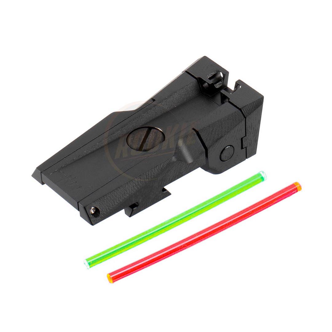 Dr.Black Aluminum Fiber Optic Adjustable Rear Sight for Hi-CAPA 5.1