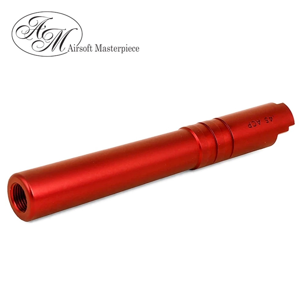 Airsoft Masterpiece .45 ACP ALUMIINUM Threaded Fix Outer Barrel for Hi-CAPA 5.1 (Red)