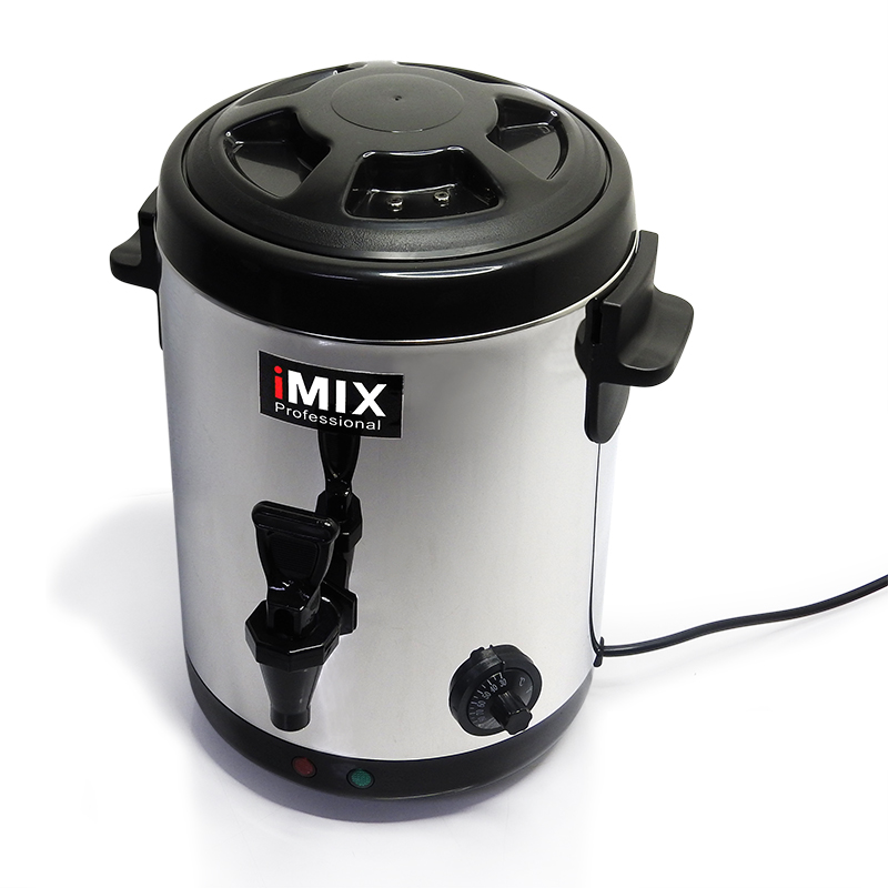 Stainless steel hot water boiling tank, 8 liters, can be heated, has water dispensing faucet