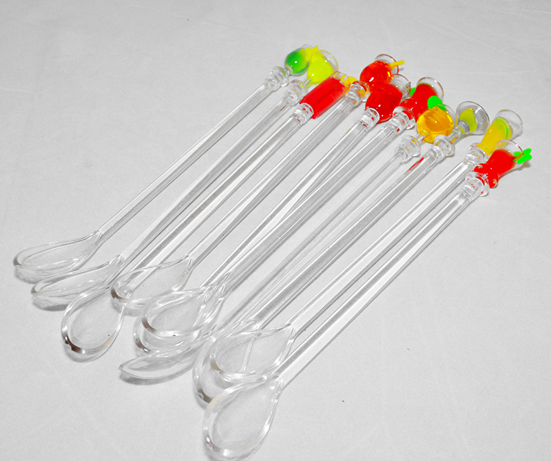 ไม้คนเครื่องดื่ม ด้ามช้อนตักน้ำผลไม้ปั่น