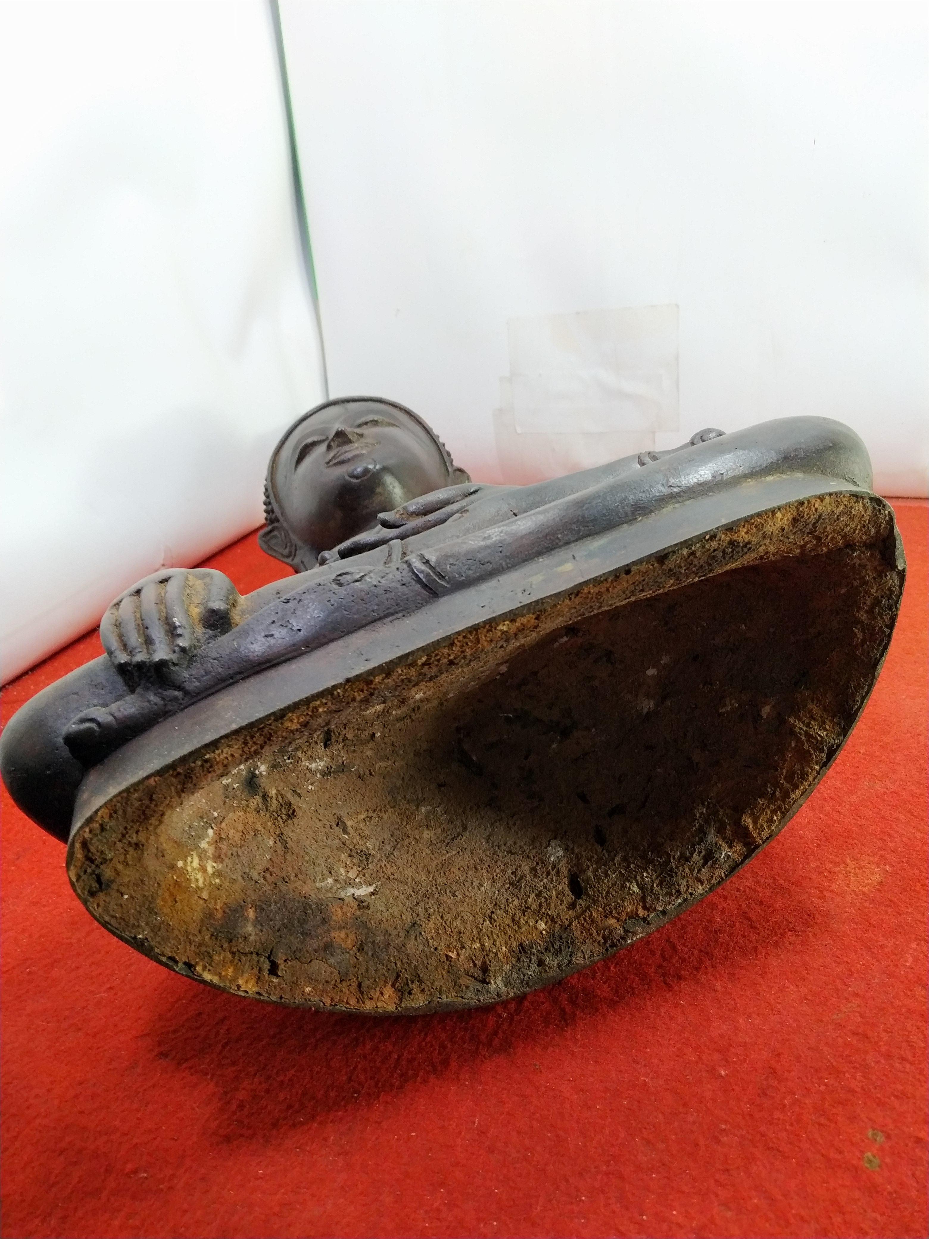 พระเชียงรุ้ง ปางมารวิชัย เกตุเพลิง หน้าตัก 9 นิ้ว เนื้อโลหะสำริด