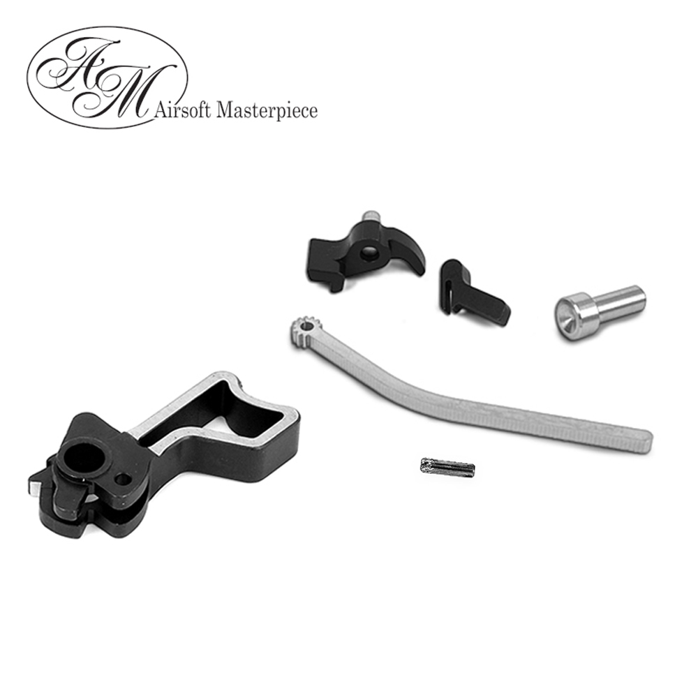 Airsoft Masterpiece CNC Steel Hammer & Sear Set for Marui Hi-CAPA (Infinity Square) Type 14 (Two-Tone)