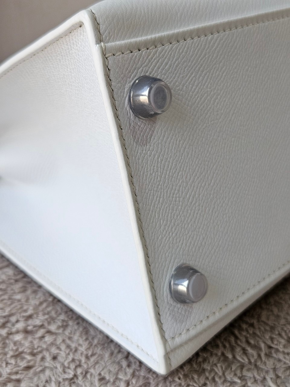 Hermes K32 Blance Epsom PHW stamp K