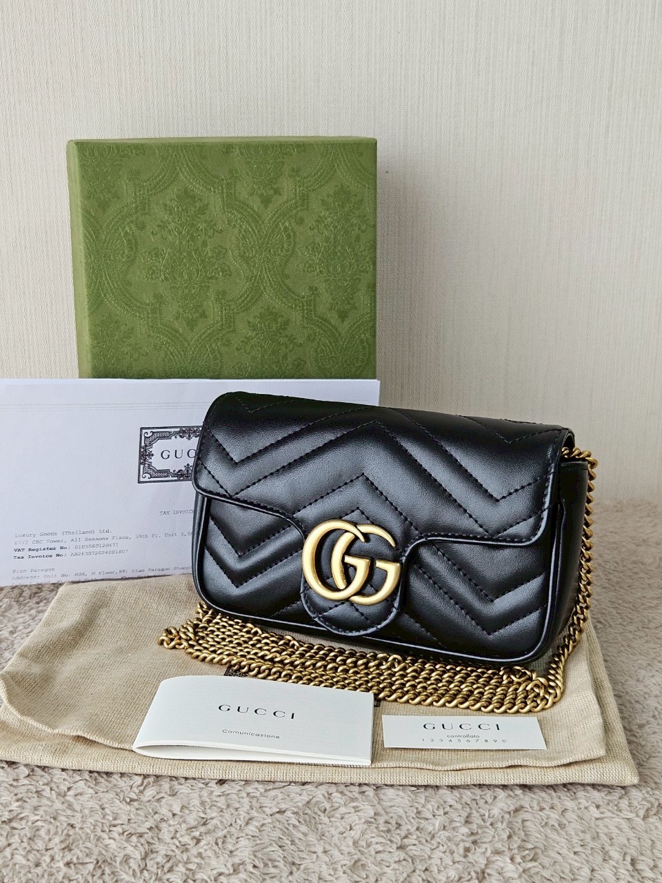 Gucci Marmont Super Mini สีดำ
