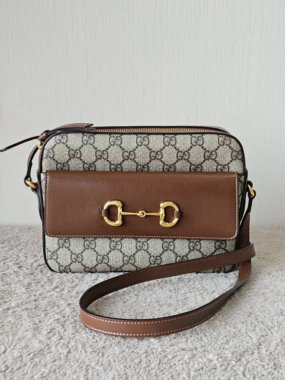 Gucci Horsebit Small Camera Brown