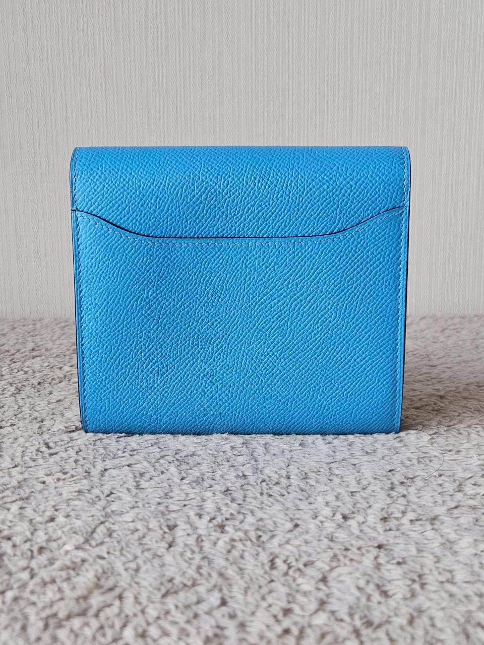 Hermes Constance Light Blue Wallet