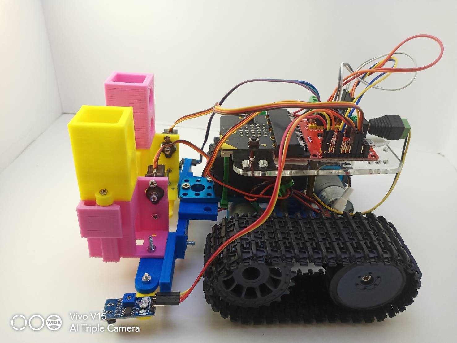 Micro Robot หุ่นยนต์สมองกลไมโครบิต สำหรับฝึกโปรแกรมเด็กด้วยบล็อคคำสั่ง V2 Ex