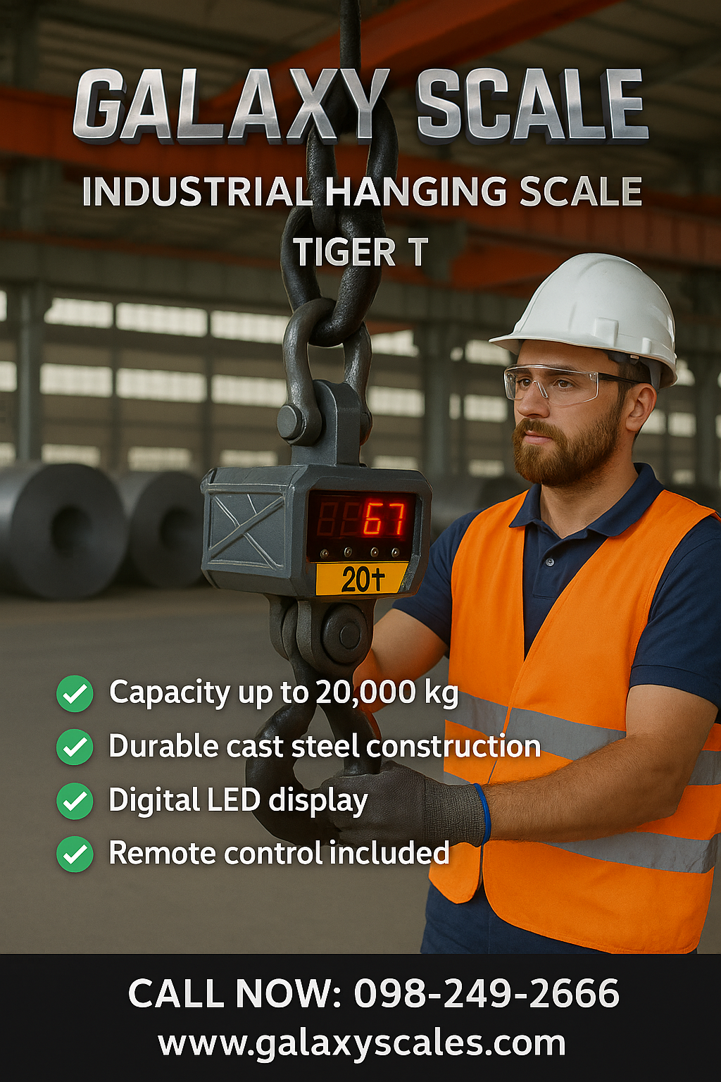 TIGER เครื่องชั่งแขวน 20ตัน ยี่ห้อ TIGER TCB-1