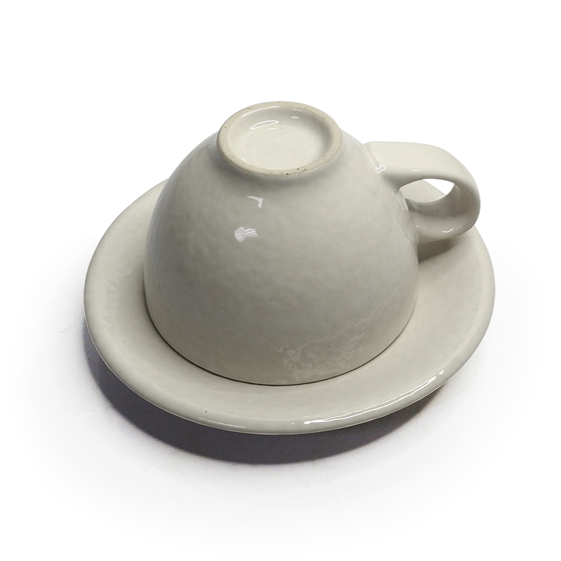 Coffee Cup Snow Cream 250 CC.with Saucer