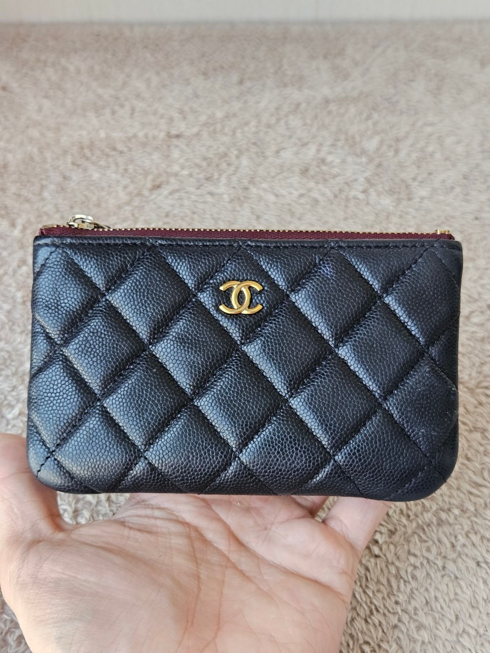 Chanel O Case Black Cavier GHW