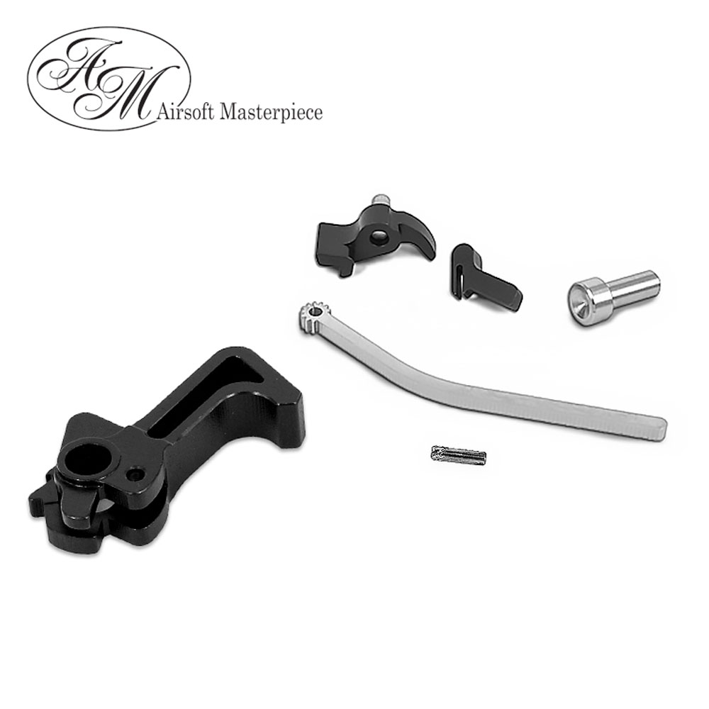 Airsoft Masterpiece CNC Steel Hammer & Sear Set for Marui Hi-CAPA (Infinity SR) Type 16 - Black