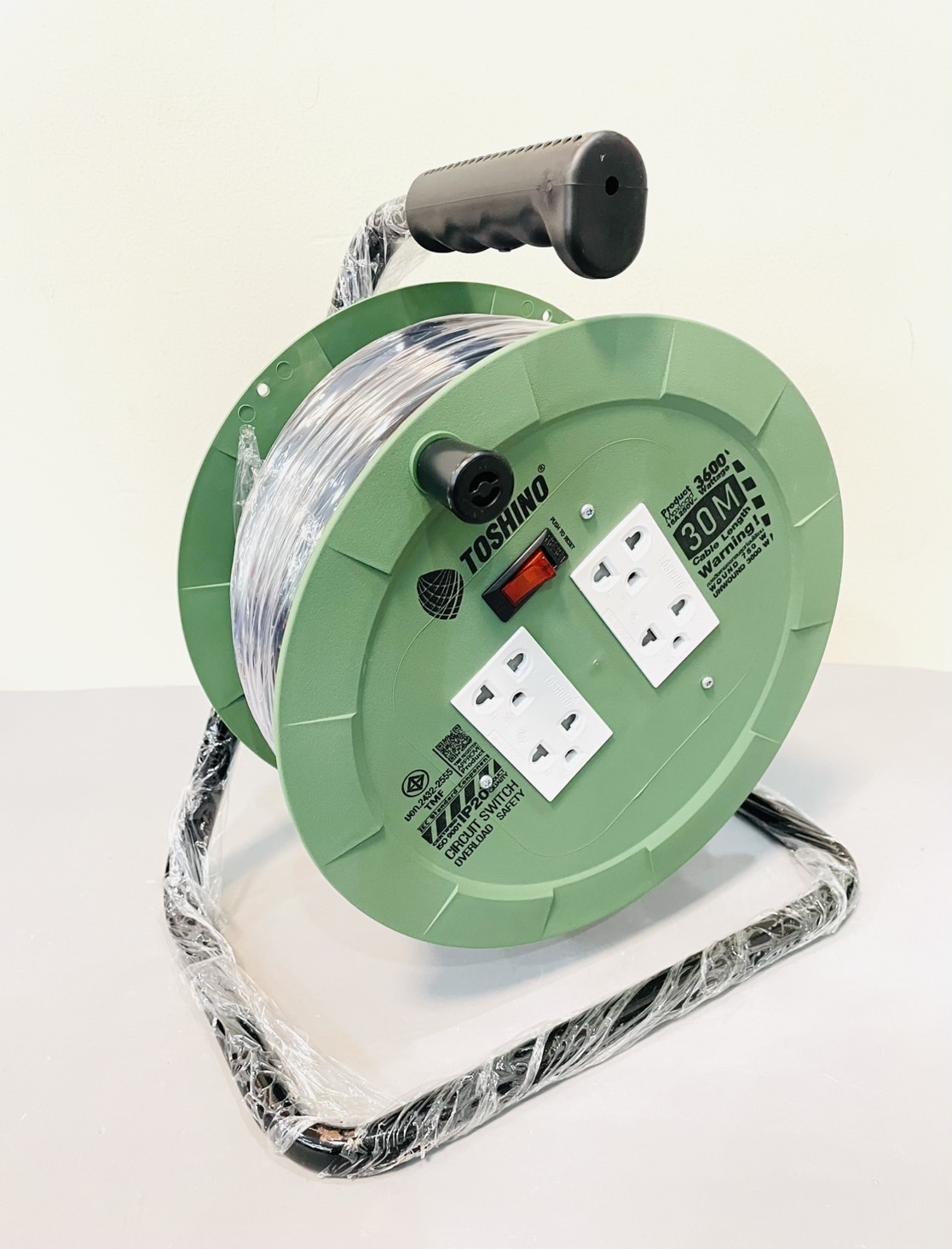 โรลเก็บสายไฟ โตชิโน 3x1.5 30เมตร.PM315ST-30M
