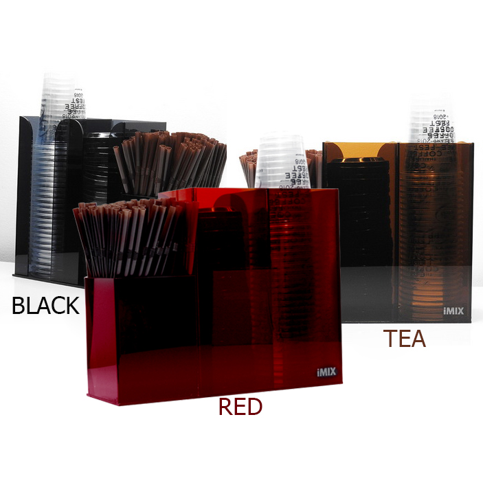 กล่องใส่แก้วกาแฟพลาสติก และ เครืองดื่มพลาสติก อะคริลิค 2 ช่อง ครึ่ง 1610-545