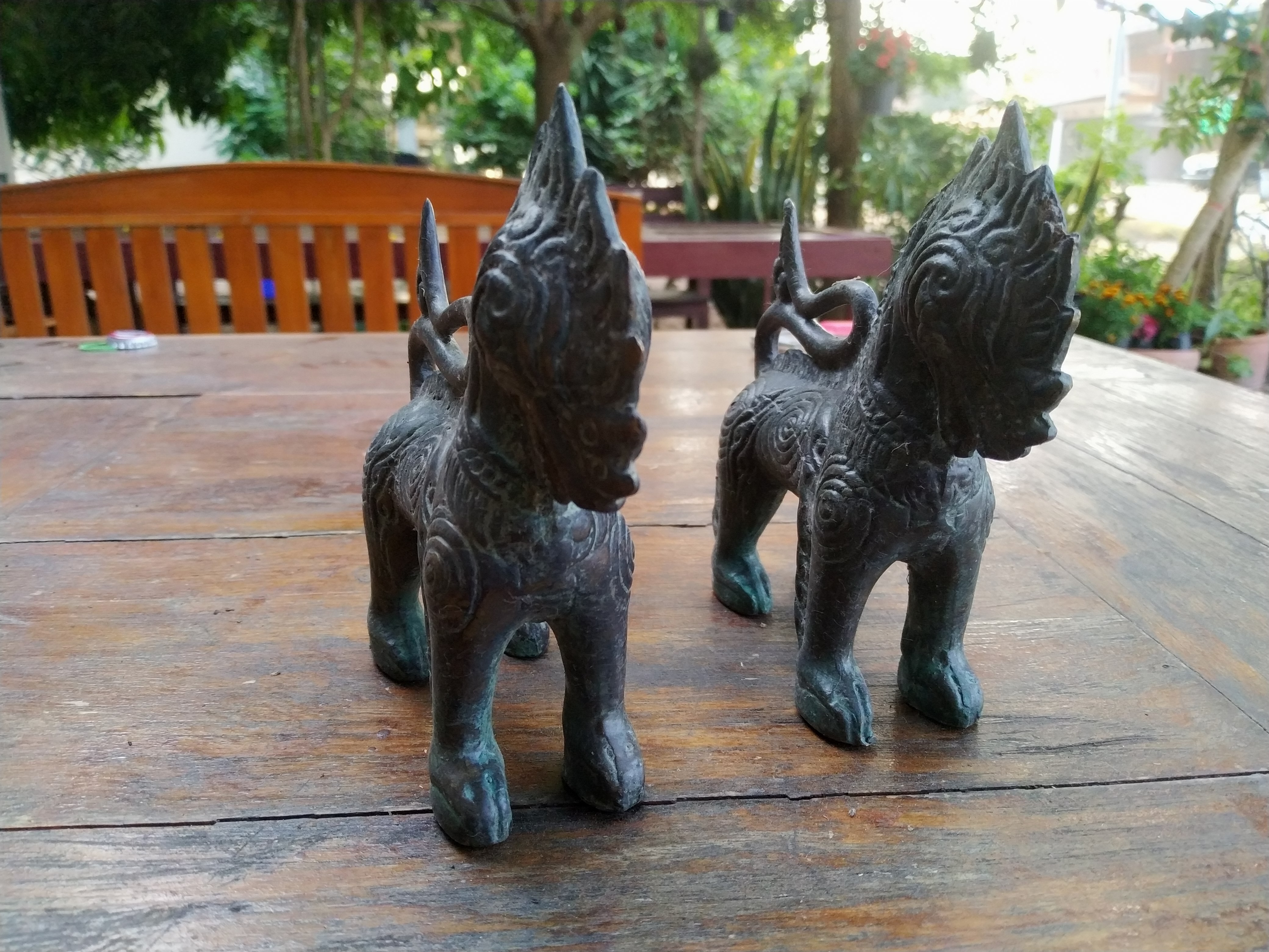 สิงห์คู่ มหามงคล หลวงพ่อแสวง กำแพงเพชร เนื้อโลหะสำริด