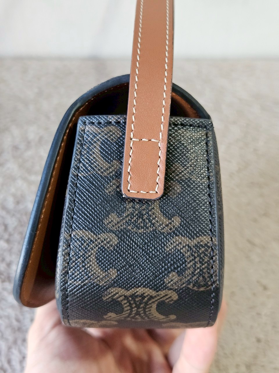 Celine Clutch on Strap Tabou Tan