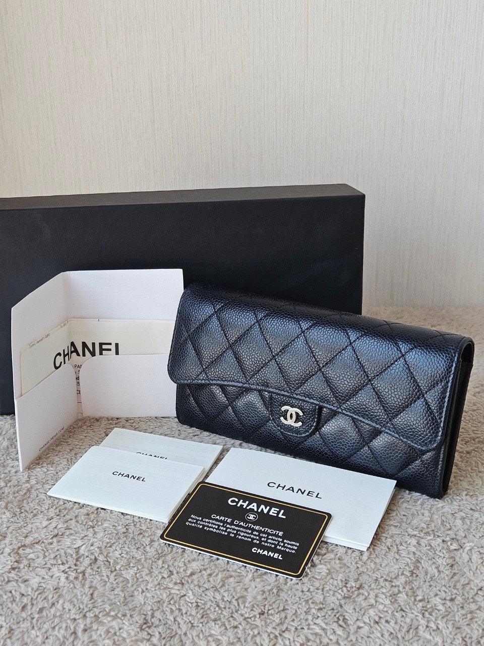 Chanel Sarah Black Cavier SHW