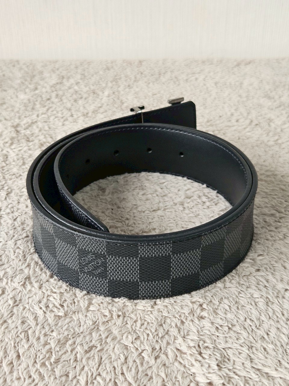 LV Initiales 40mm Damier Graphite Reversible Belt