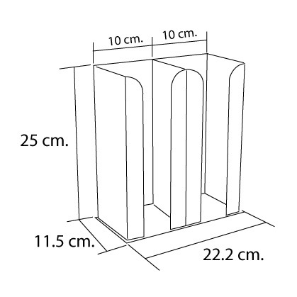 กล่องอะคริลิคใส่แก้วเครื่องดื่ม หรือ กล่องใส่แก้วกาแฟ 2 ช่อง 1610-342