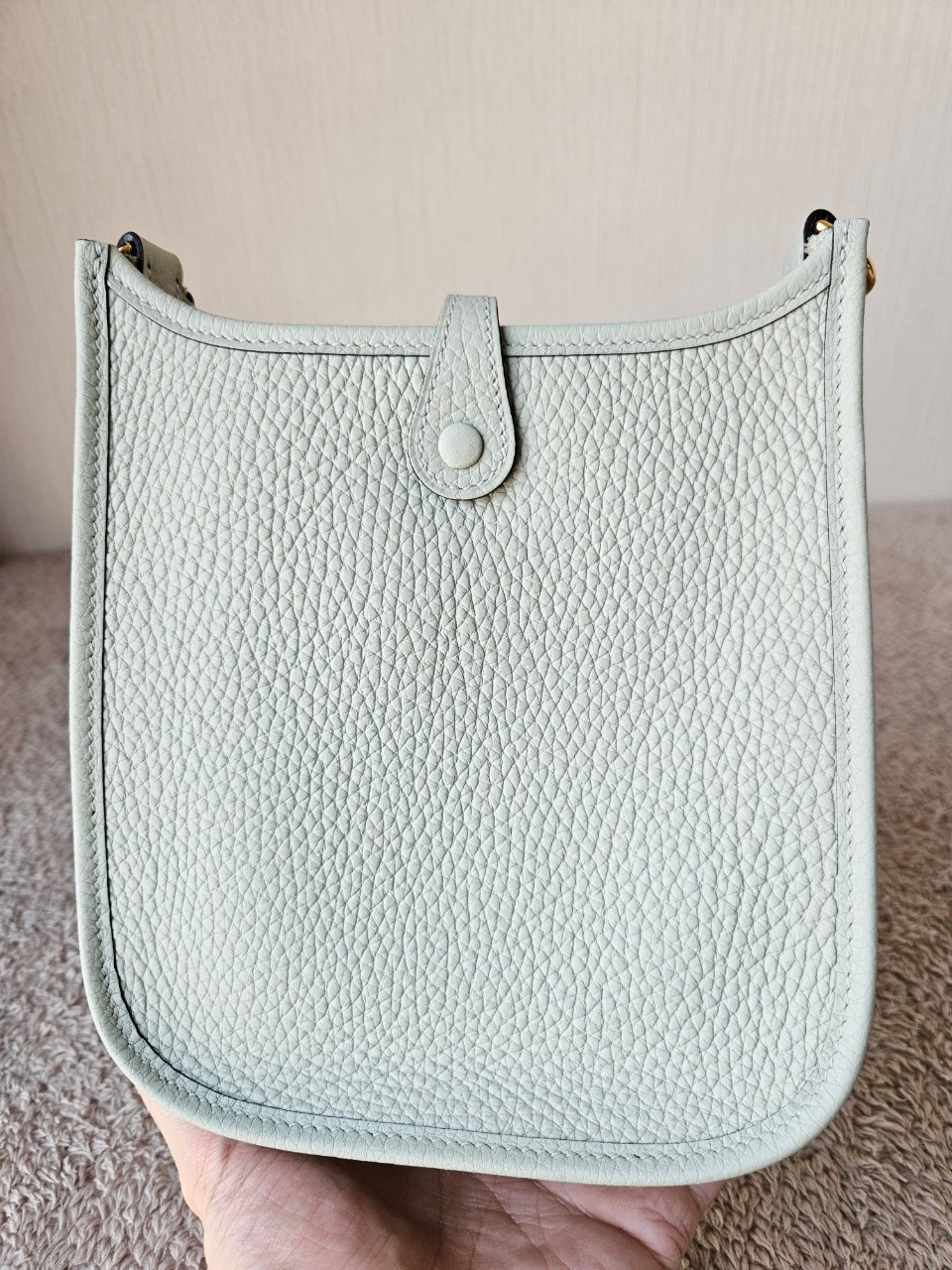 Hermes Evelyne mini size16 stamp B (2023) สี Gris Neve