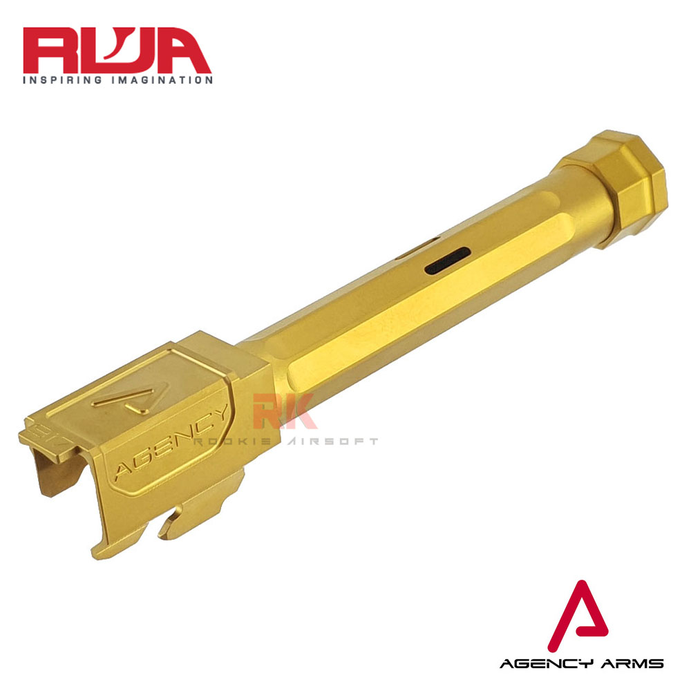 RWA Agency Arms Stainless Steel Threaded Outer Barrel for Marui G17 (Gold)