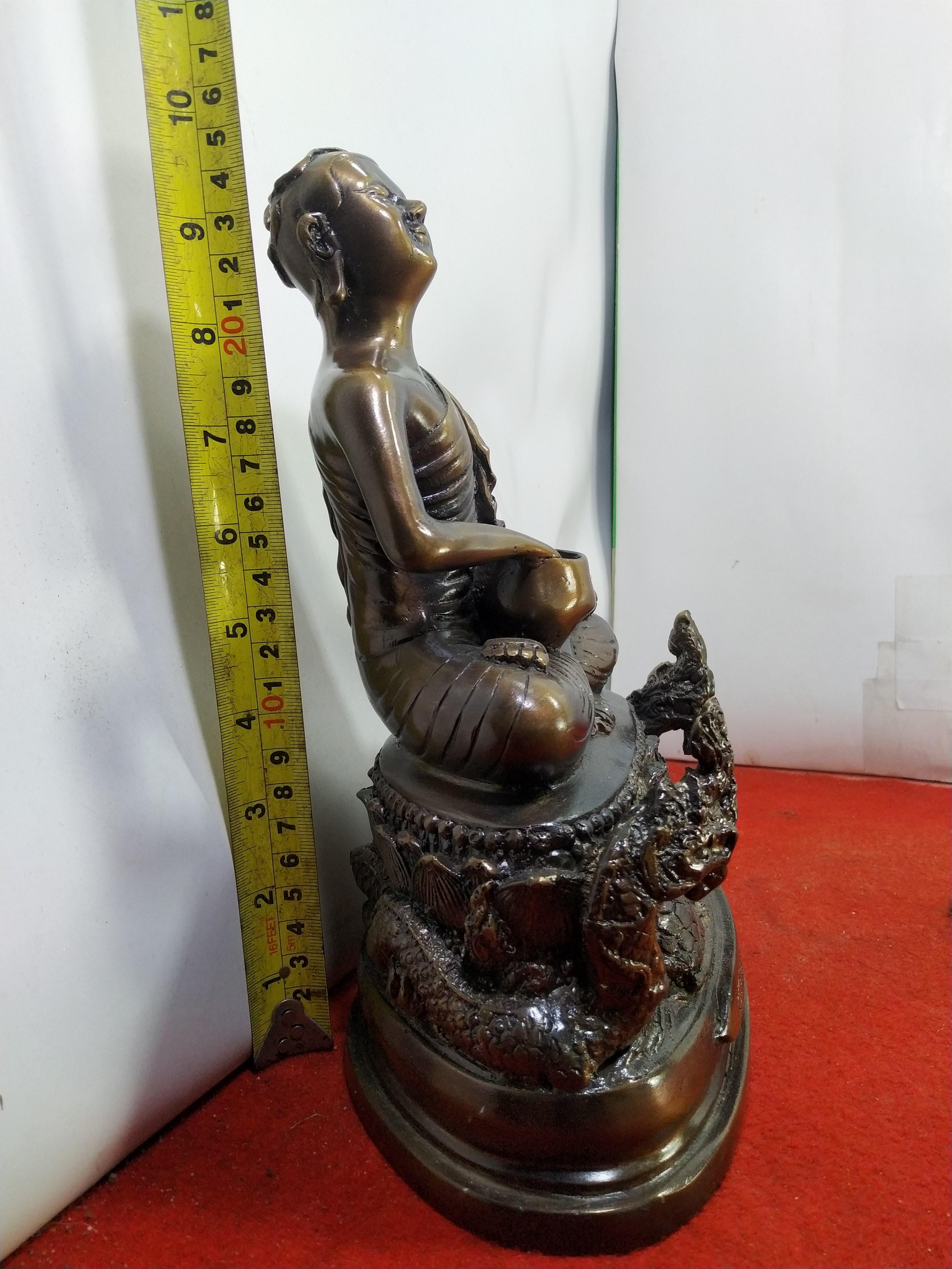 พระมหาเถระอุปคุต ปางหยุดตะวัน หน้าตัก 5 นิ้ว เนื้อสำริด