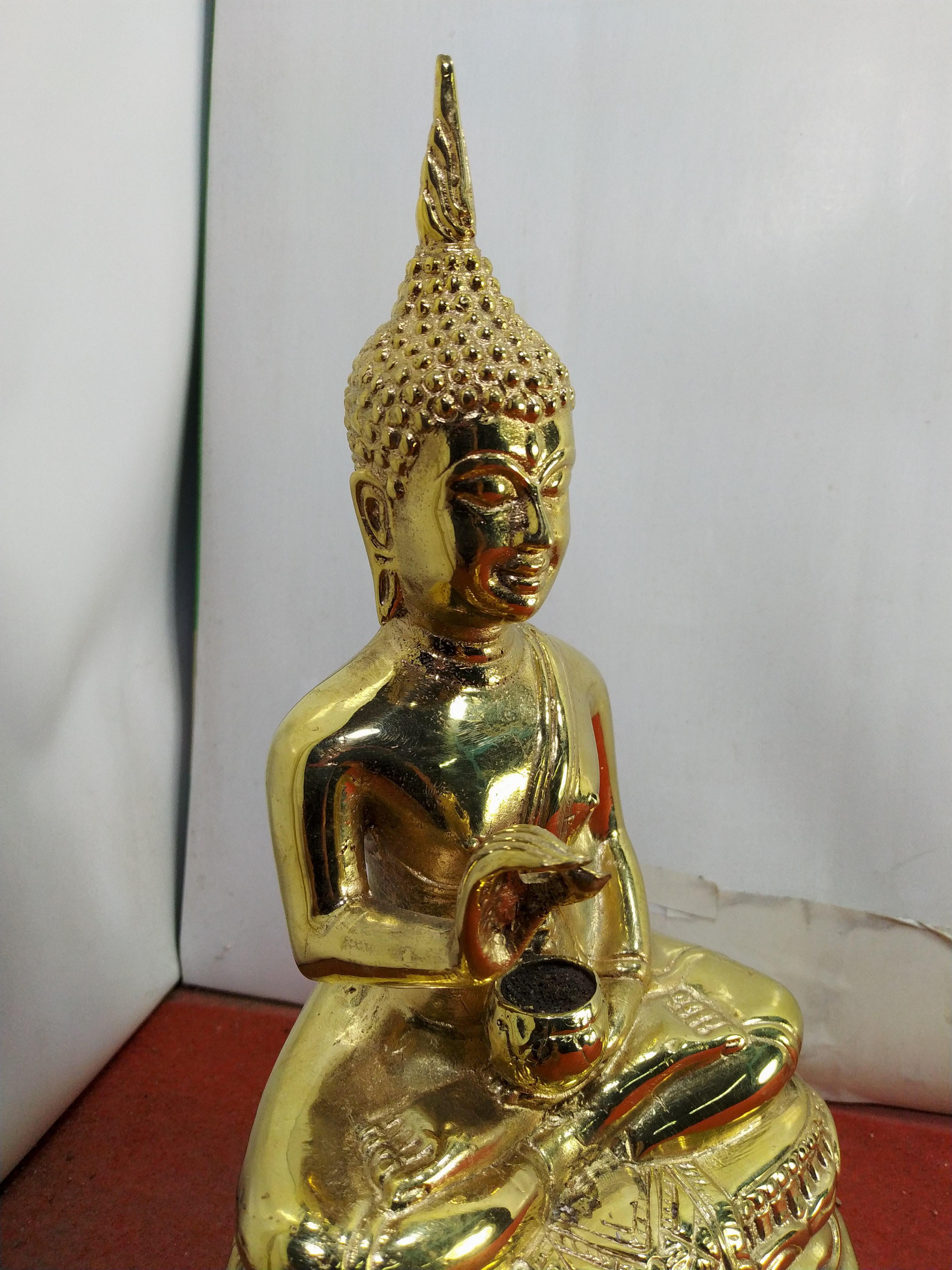 พระรัชกาล ปางอุ้มบาตประทานพร หน้าตัก5นิ้ว เนื้อโลหะทองเหลืองขัดเงา