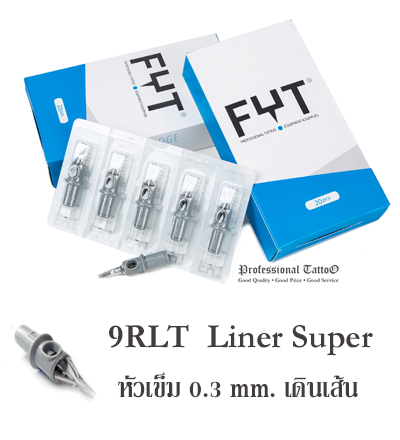 FYT Cartridge Tattoo 9RLT Liner Super light (หัวเข็ม 0.3 mm.) เดินเส้น