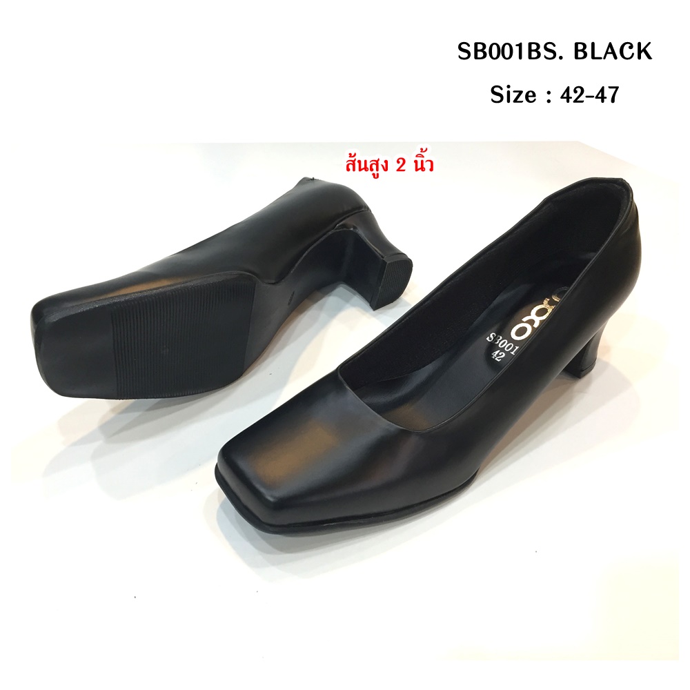 รองเท้ารับปริญญา รองเท้านักศึกษา คัทชูนักศึกษา หรือสำหรับราชการ ผู้หญิง หัวตัด ส้น 2 นิ้ว SB001