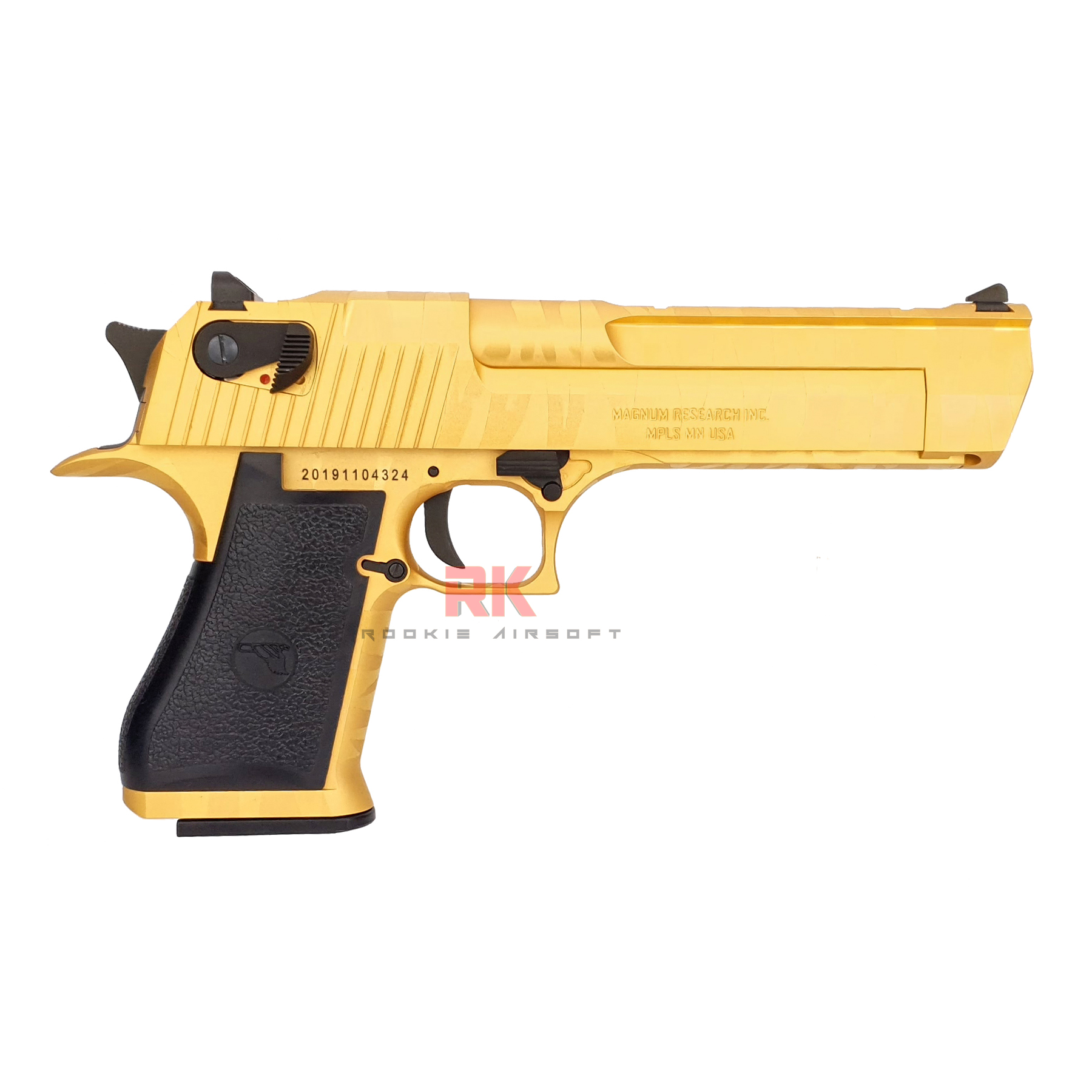 Cybergun (WE) Desert Eagle Tiger Stripe .50AE GBB Pistol - Gold