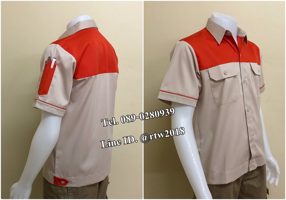 รหัส A82 : เสื้อช็อปแขนสั้นแบบครีมอกส้ม