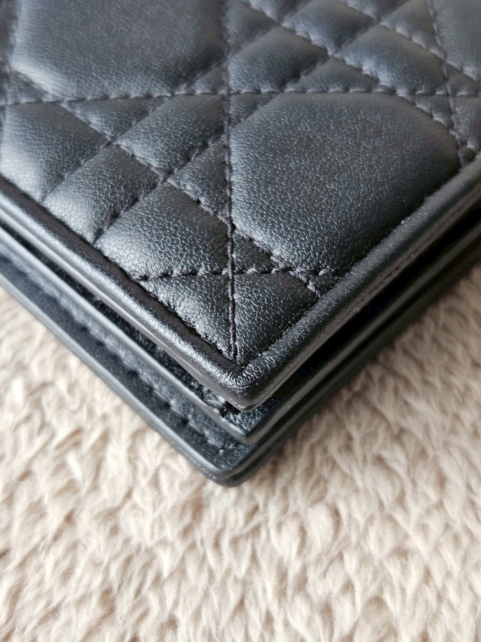 Dior Lady Dior Medium Wallet Lambskin Black