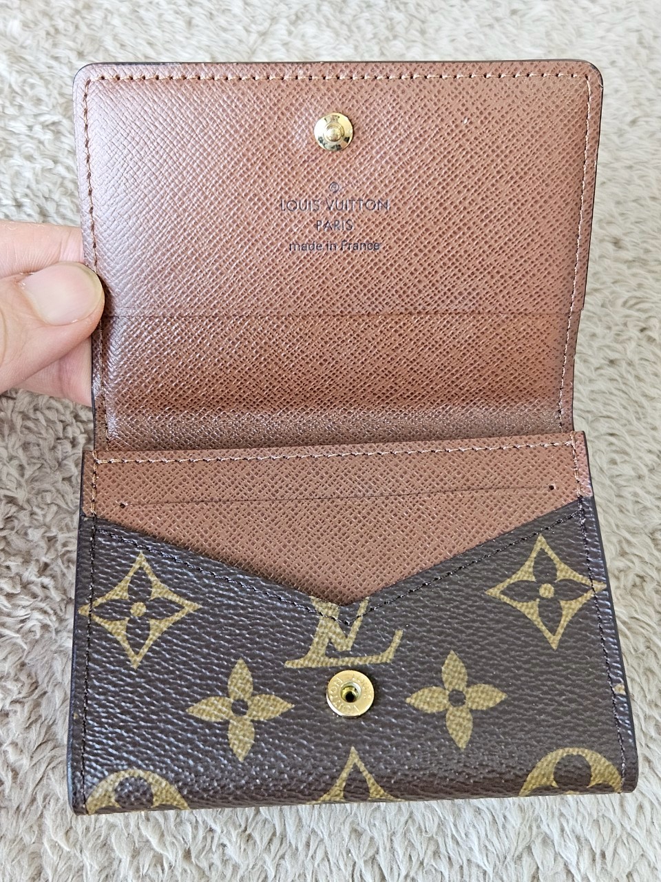 LV Envelope Carte De Visite Microchip