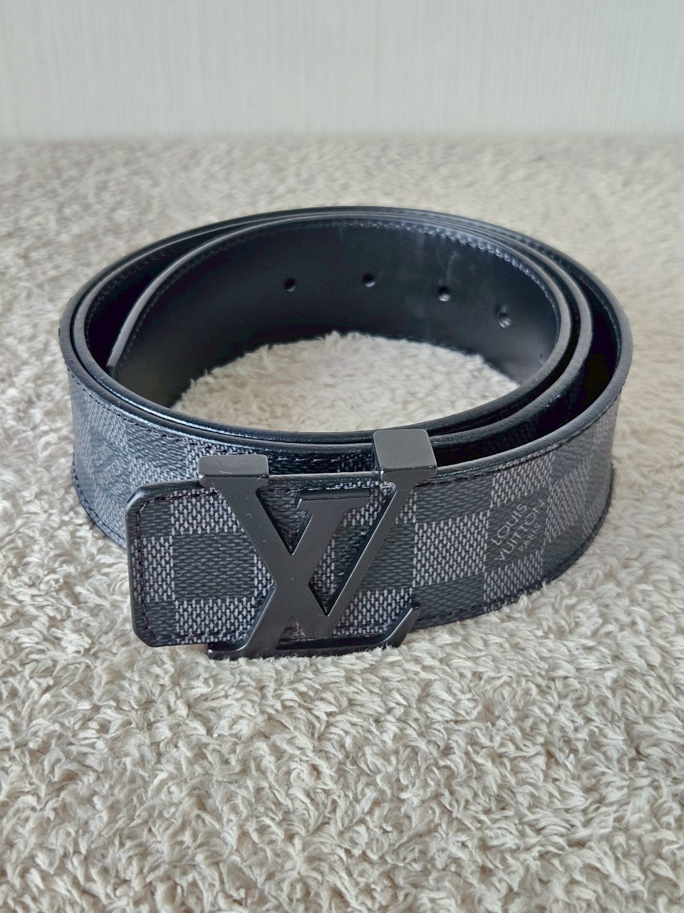 LV M9808 100/40 Initiales Damier Graphite Belt