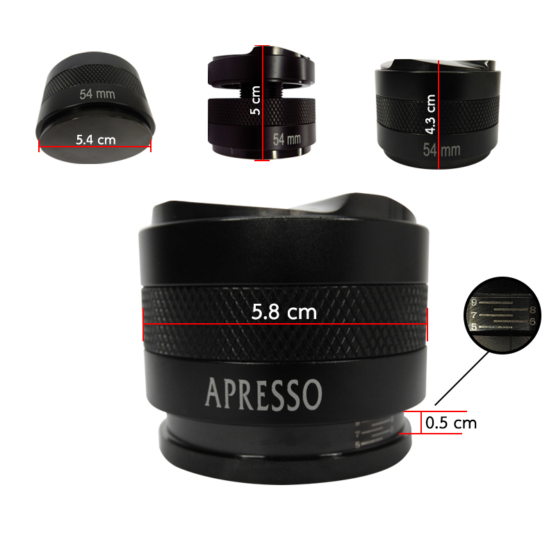 มาการอน 54 mm. ตัวเกลี่ยหน้ากาแฟ 2 หน้า (ใช้กับมอคค่าพอท bialetti / imix ได้)