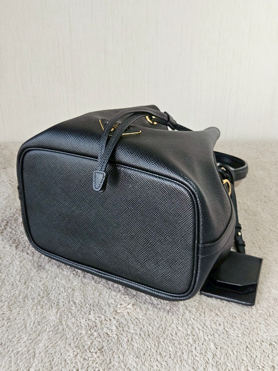 Prada Bucket Bag in Saffiano Leather Nero