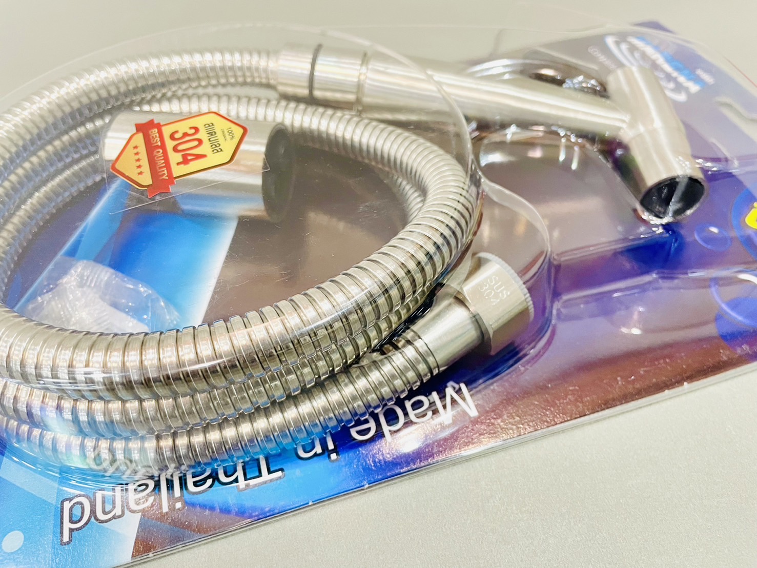 สายฉีดชำระ SPA/BS01SS สีเงิน สแตนเลส