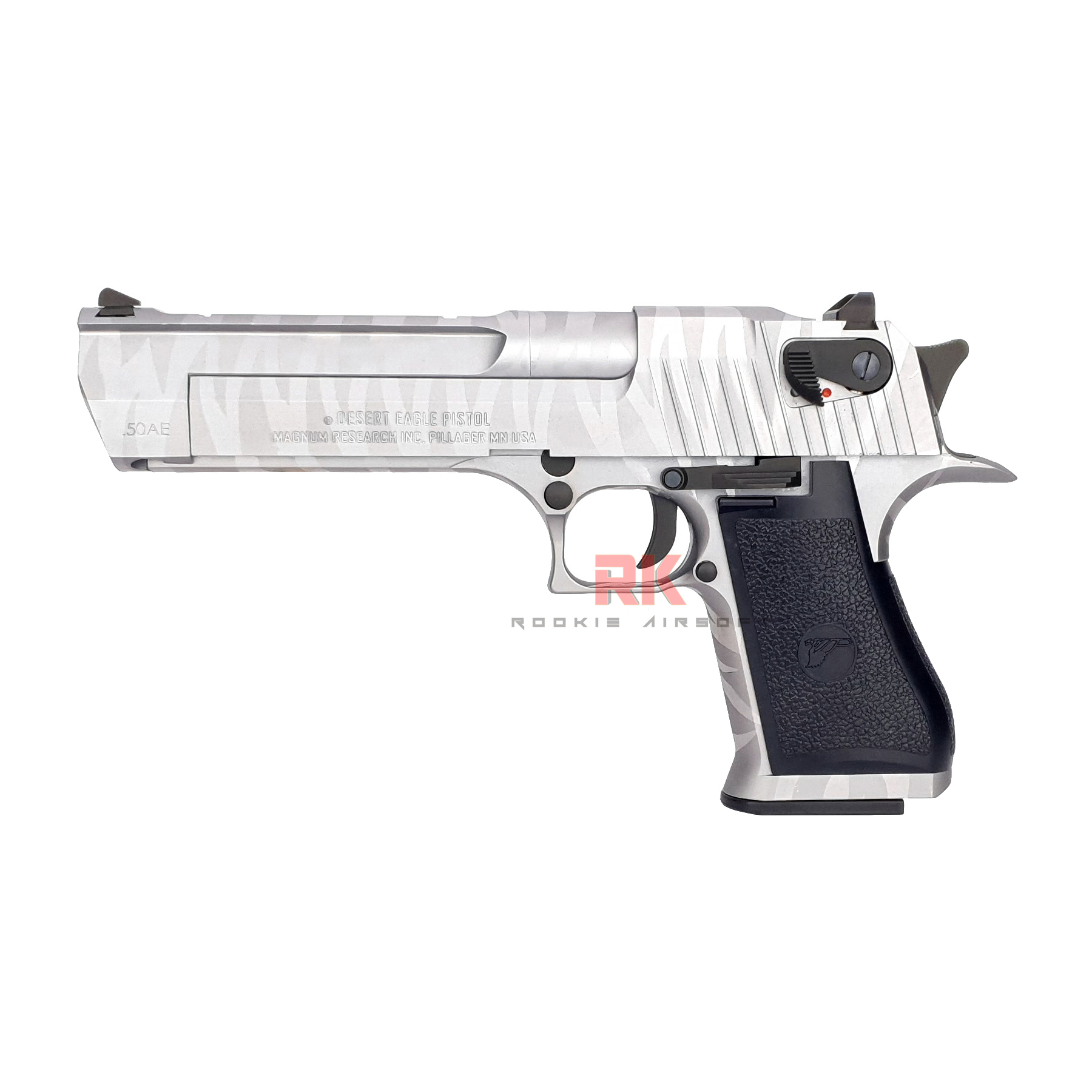 Cybergun (WE) Desert Eagle Tiger Stripe .50AE GBB Pistol - Silver