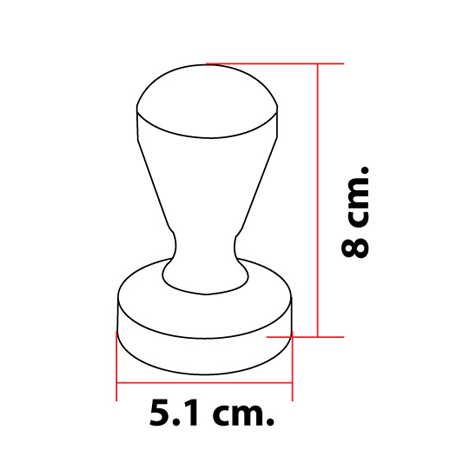 Tamper-Stainless handle width 51 mm. 1610-260