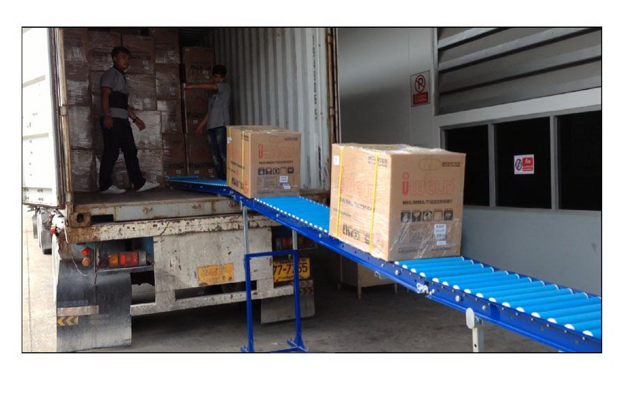 Zlide Container Roller รางลูกกลิ้ง ลำเลียงสินค้า CA4040 W40 x L400 กว้าง 40 cm ยาว 4 M