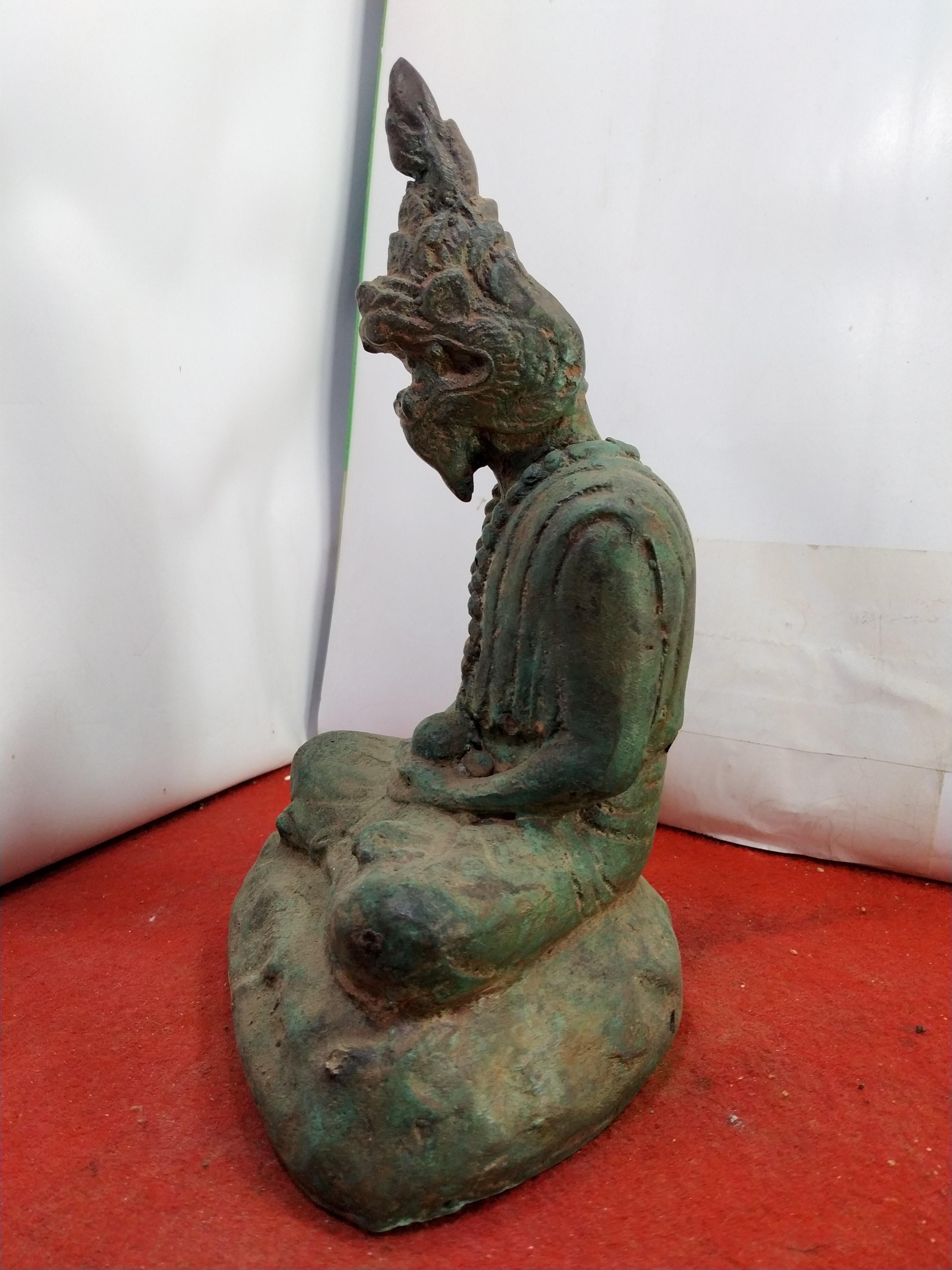 ปู่ฤาษีนาคา (ฤาษีภุชงค์) หน้าตัก 5 นิ้ว เนื้อโลหะสำริด