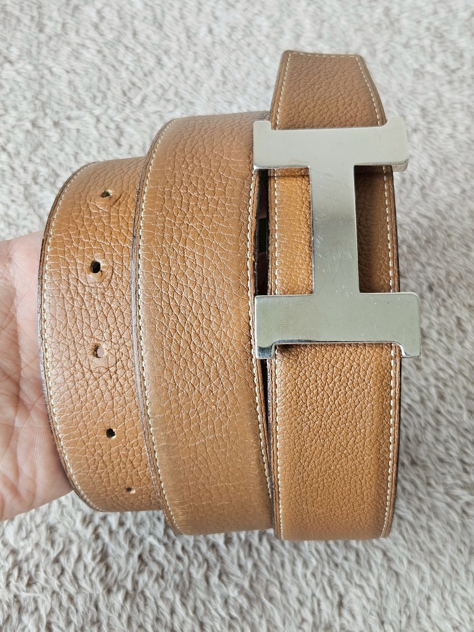 Hermes Belt หัวเงิน