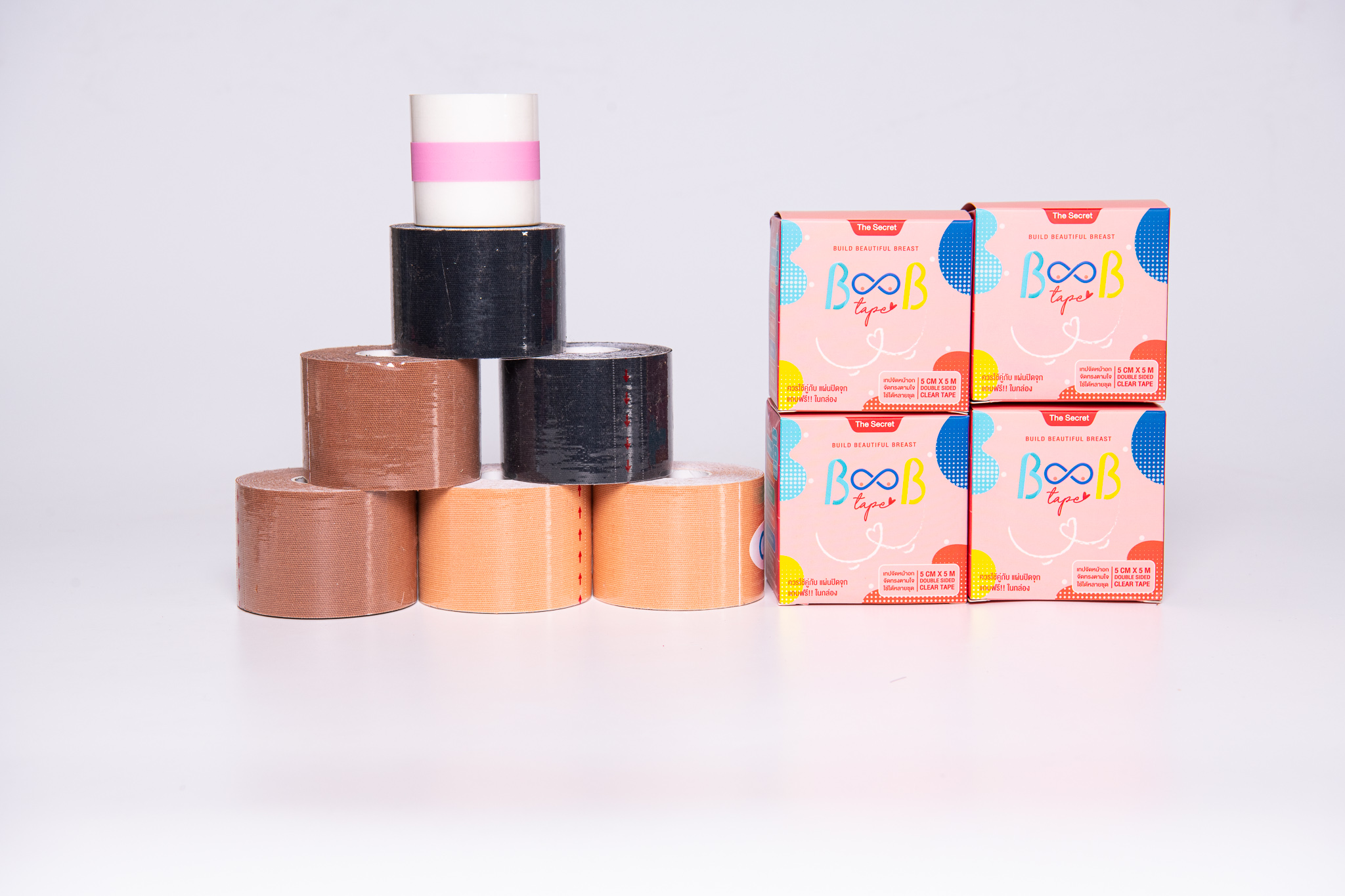 BOOB TAPE The Secret แถมฟรี‼️ ซิลิโคนปิดจุก เทปแปะกันโป๊ เทปผ้า เทปแปะอก เทปกาว เทปยกกระชับ