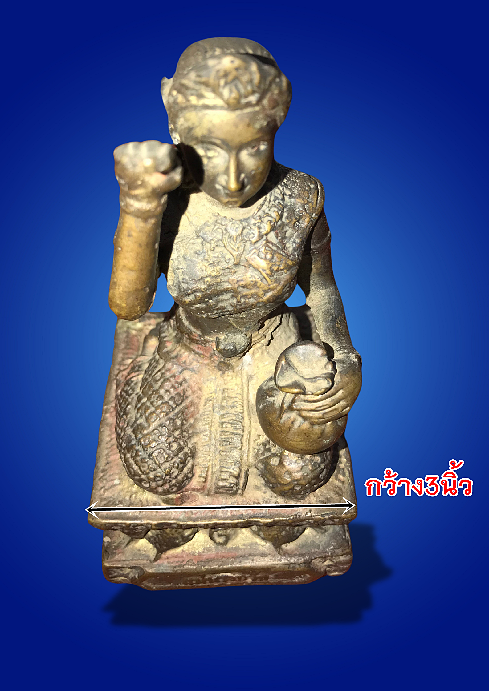 พระแม่นางกวัก เทพีแห่งโชคลาภ เนื้อสำริด
