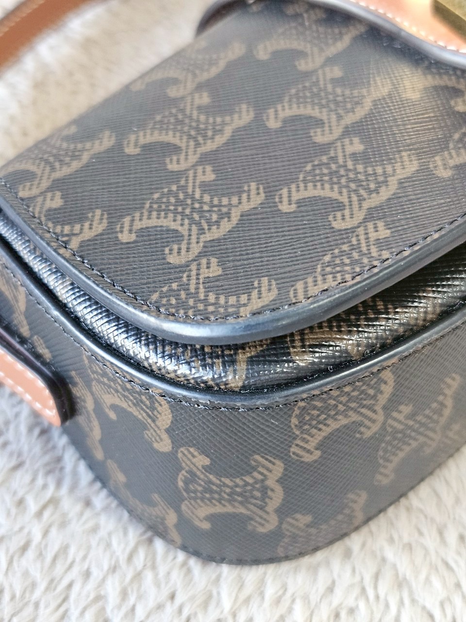 Celine Clutch on Strap Tabou Tan