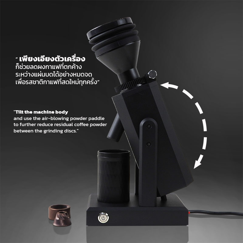 เครื่องบดกาแฟ APRESSO A1 PRO เฟืองบดคอปเปอร์ Ø40 มม. ปรับหยาบ–ละเอียด 19 ระดับ